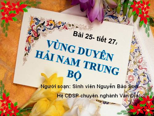 Bài 25. Vùng Duyên hải Nam Trung Bộ