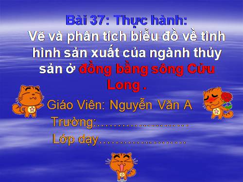 Bài 37. Thực hành: Vẽ và phân tích biểu đồ về tình hình sản xuất của ngành thuỷ sản ở Đồng bằng sông Cửu Long