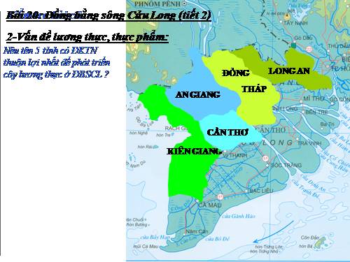 Bài 36. Vùng Đồng bằng sông Cửu Long (tiếp theo)