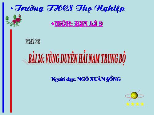 Bài 25. Vùng Duyên hải Nam Trung Bộ