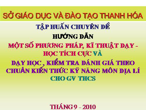 TÀI LIỆU TẬP HUẤN