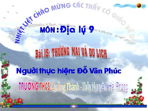 Bài 15. Thương mại và du lịch