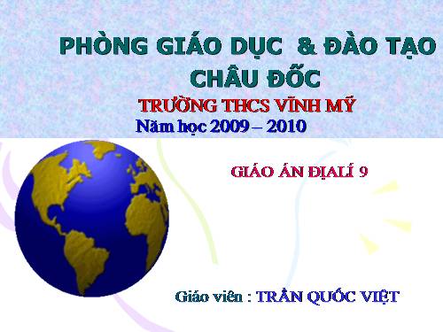 Tiết 17 Địalí 9 Ôn Tập