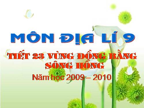 Bài 20. Vùng Đồng bằng sông Hồng