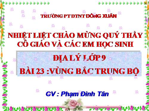 Bài 23. Vùng Bắc Trung Bộ