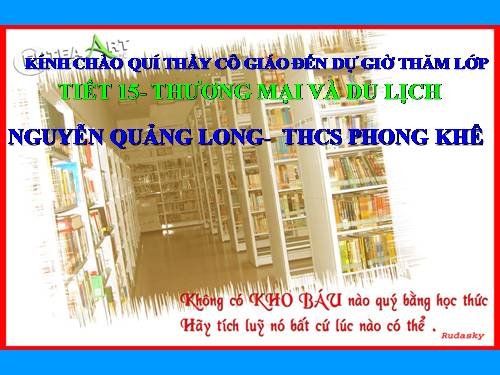 Bài 15. Thương mại và du lịch