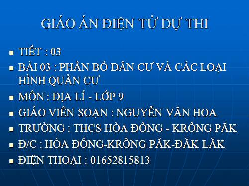 tiết 03 (dâncư)