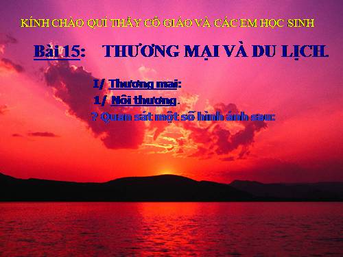 Bài 15. Thương mại và du lịch