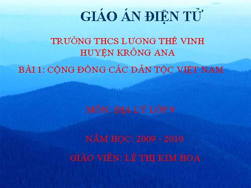 Bài 1. Cộng đồng các dân tộc Việt Nam