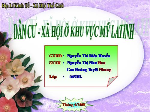 dân cư - xã hội mỹ latinh