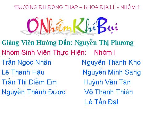 Ô nhiễm khí bụi