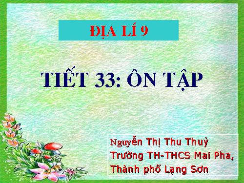 Tiết 33: Ôn tập