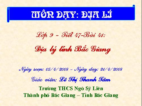 Bài 41. Địa lí tỉnh (thành phổ)