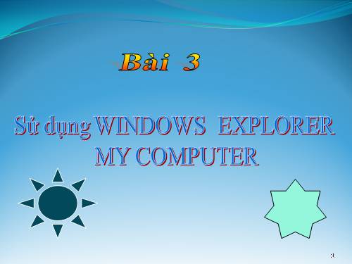 Hướng dẫn thao tác sử dụng Windows Explorer My Computer