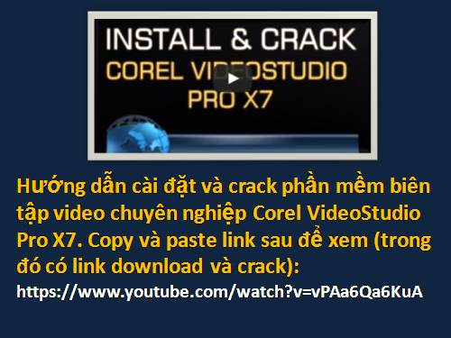 Cài đặt và crack phần mềm Video Corel Pro X7