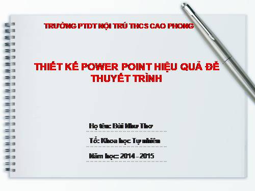 Thiết kế Powerpoin hiệu quả để thuyết trình