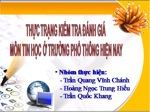 Bài thuyết trình: Thực trạng công tác KT DG