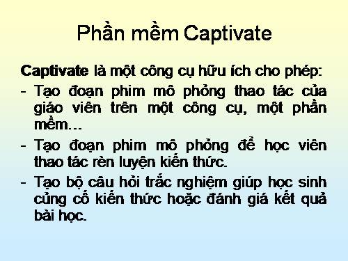 Sử dụng phần mềm captivate