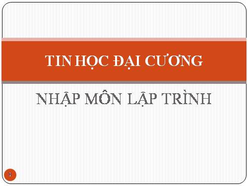 Nhập môn lập trình