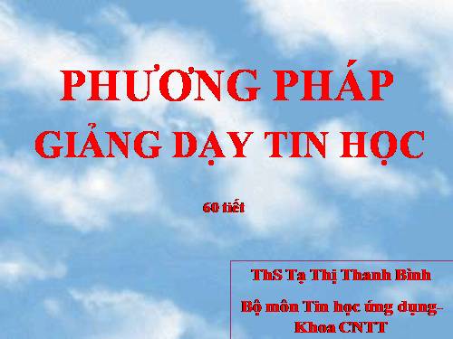 phuong phap day mon Tin hoc