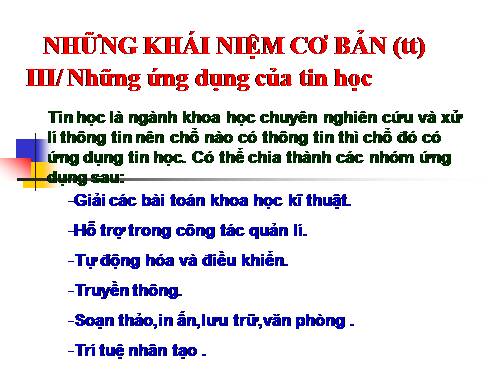 những khái niệm co ban