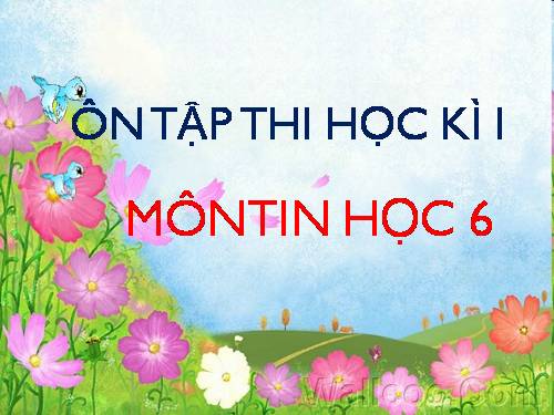 ôn tập thi học kì I môn tin học