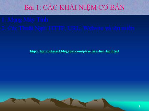 Tin học: BG kiến trúc máy tính