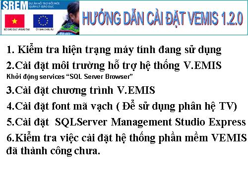 HƯỚNG DẪN  CÀI  DẶT VEMIS