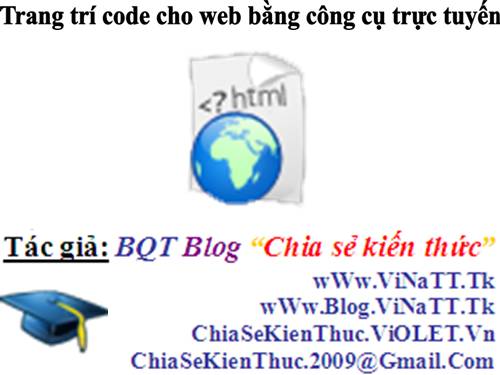 Trang trí code bằng công cụ trực tuyến