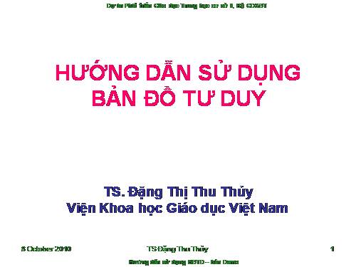 Hướng dẫn sử dụng bản đồ tư duy