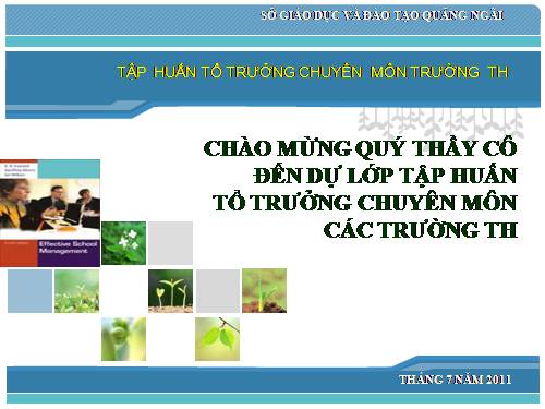 tổ trưởng chuyên môn