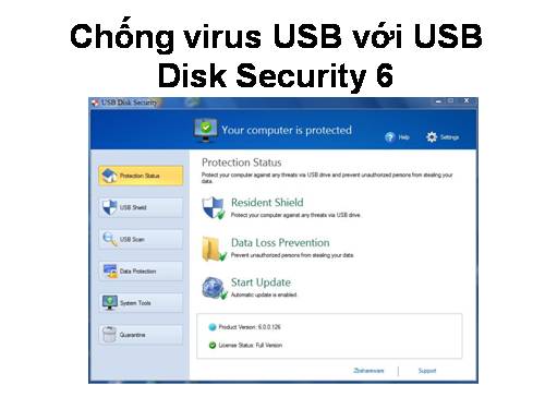 Chống virus USB với USB Disk Security 6