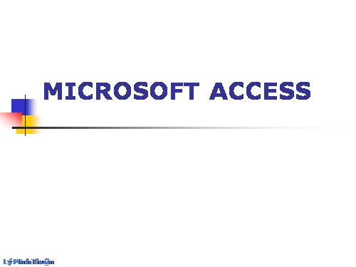 bai giảng Access 2003