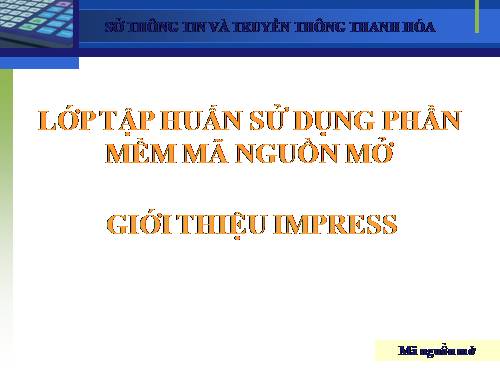 Dao tao ma nguon mo Impress