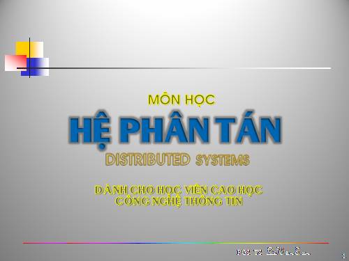 Hệ tin học phân tán_bài 1