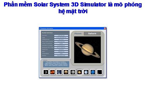 Phần mềm mô phỏng hệ mặt trời