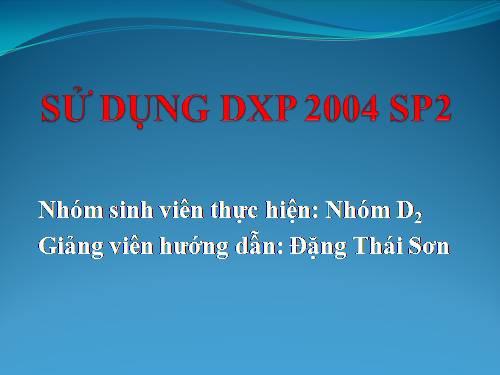 huong dan dung DXP