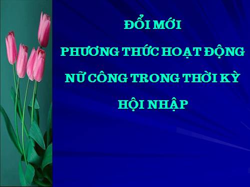 HOẠT ĐỘNG NỮ CÔNG