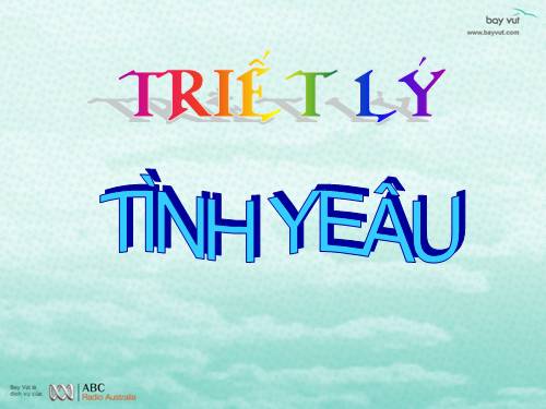 TRIET LY TINH YEU