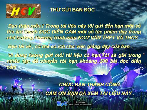 ĐỌC DIỄN CẢM -Phần 14