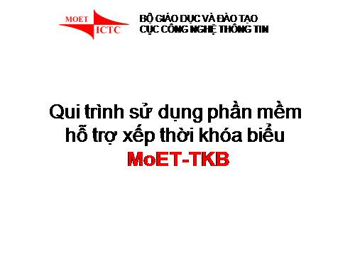 Quy trình xếp thời khóa biểu