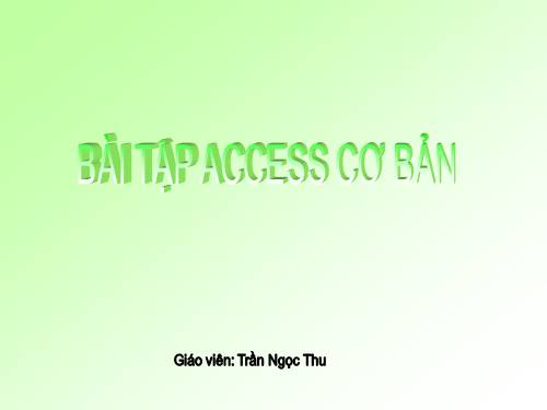 bai tap access