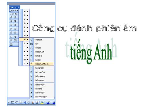 Công cụ gõ phiên âm - Môn Ngoại Ngữ