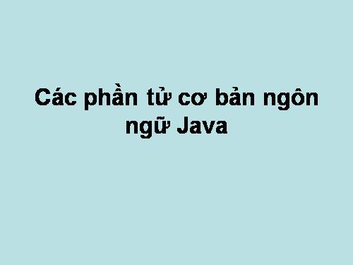 giao trinh java