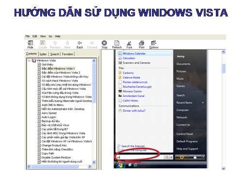 Hướng dẫn sử dụng Windows Vista