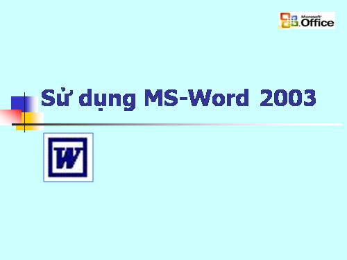 Bai giang MS Word 2003