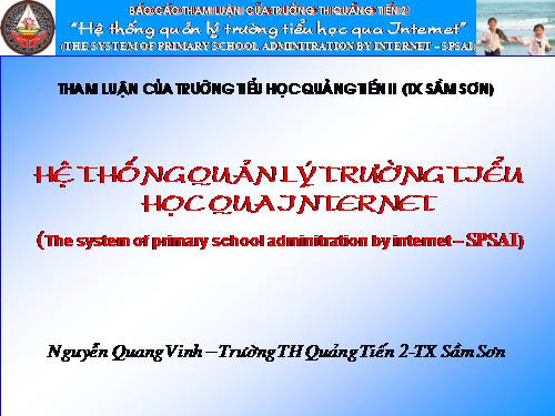 Quản lý trường học qua Internet