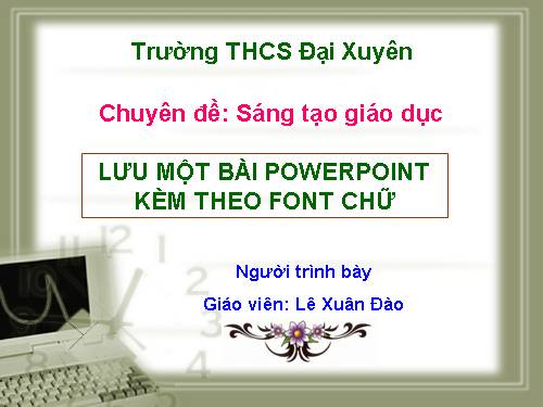 Lưu font kèm PP