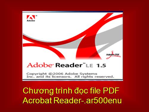 Chuong trinh docfile PDF-  Acrobat Reader-ar500enu