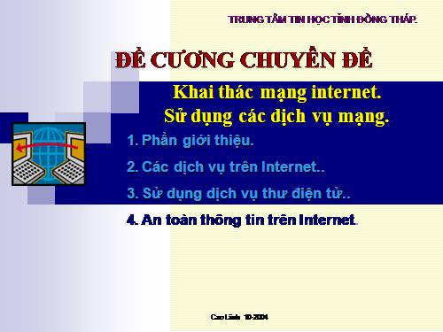 Tìm hiểu các dịch vụ trên mạng Internet (2c-Hosting)